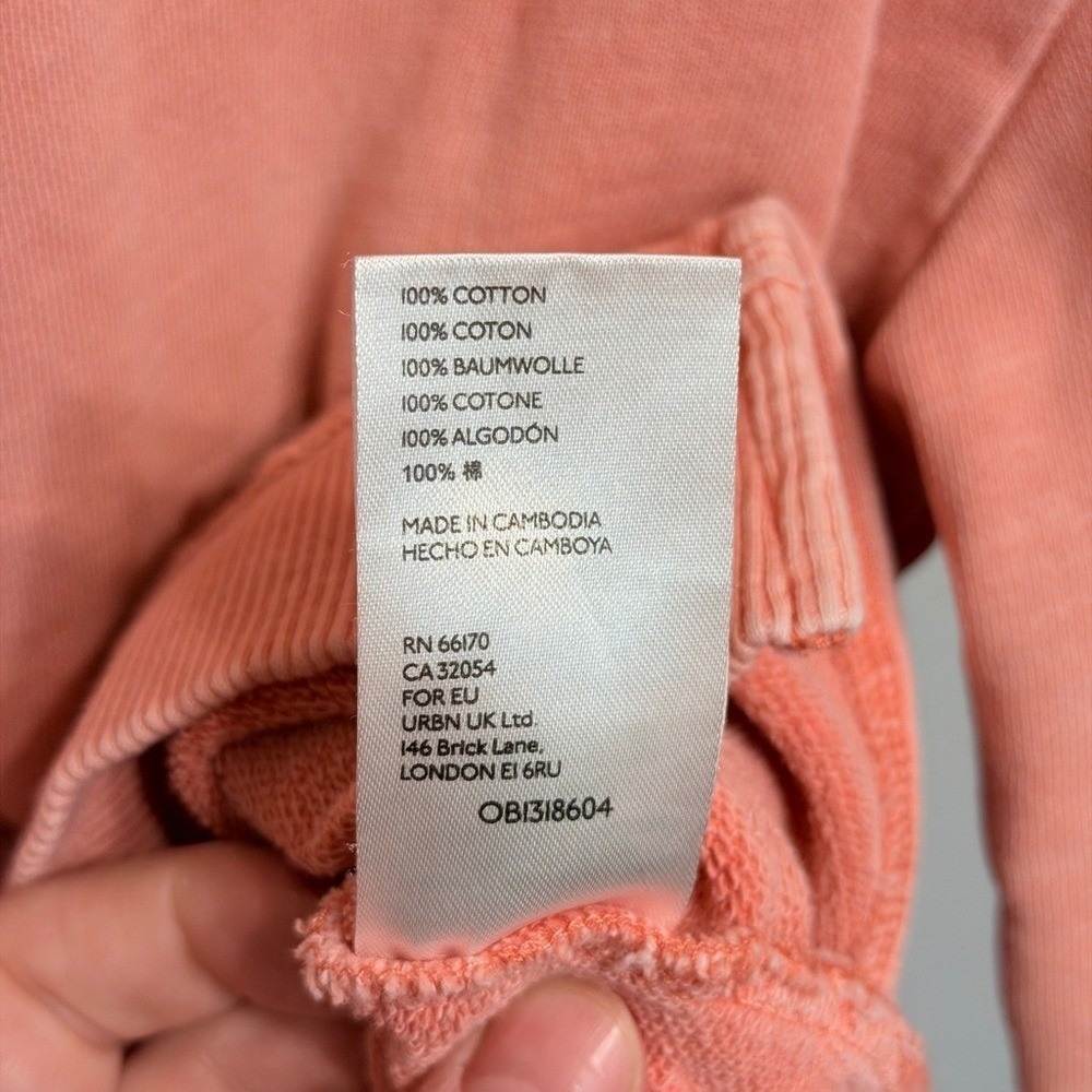 *SOLD* Anthropologie Pilcro Pink 100% Cotton Sweatshirt - Women's Medium Petite - Picture 5 of 10